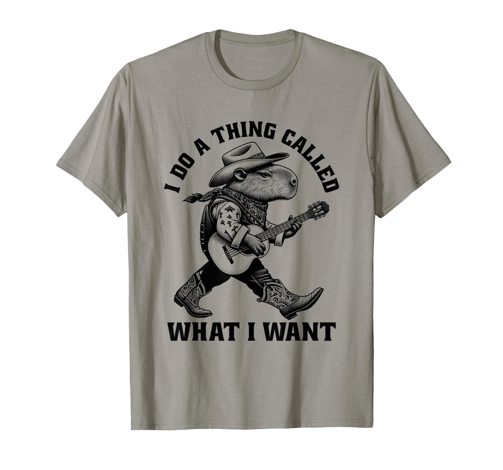 Cowboy Capybara Guitar Funny Western T-Shirt - Trendy Graphic Unisex - T-Shirt, Sweatshirt, Hoodie
