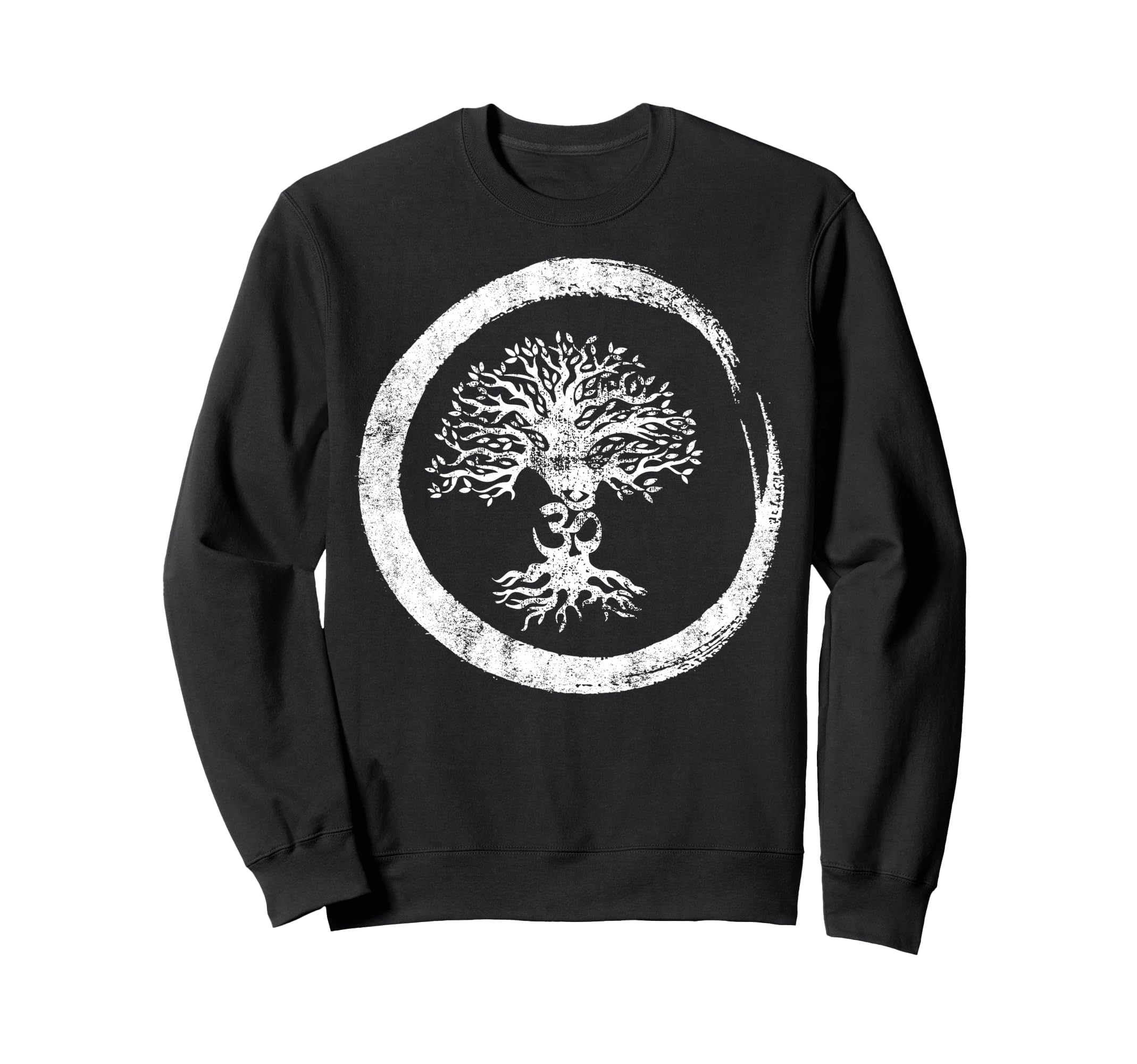 Sacred Yoga Tree Meditation Om Sweatshirt - Minimalist Print Men Women - T-Shirt, Sweatshirt, Hoodie