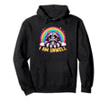 Raccoon I Am Unwell Rainbow Anxiety Hoodie - Unique Graphic Men Women - T-Shirt, Sweatshirt, Hoodie