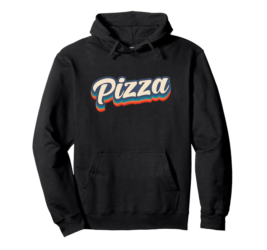 Pizza 70S Typography Hoodie - Aesthetic Graphic Unisex - T-Shirt, Sweatshirt, Hoodie