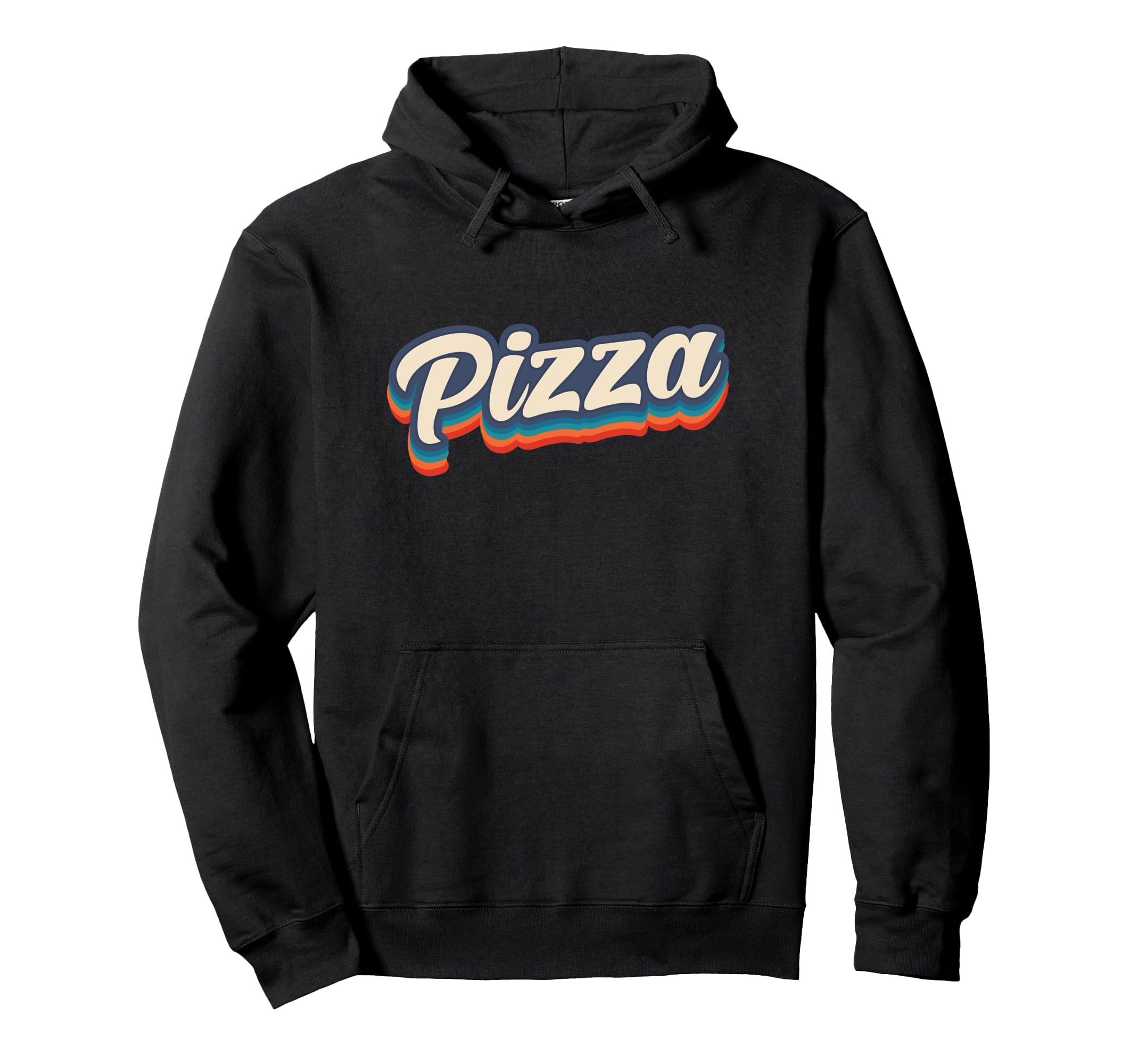 Pizza 70S Typography Hoodie - Aesthetic Graphic Unisex - T-Shirt, Sweatshirt, Hoodie