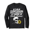 Dark Overthinker Skull Flower T-Shirt - Casual Everyday Wear for Adults - T-Shirt, Sweatshirt, Hoodie