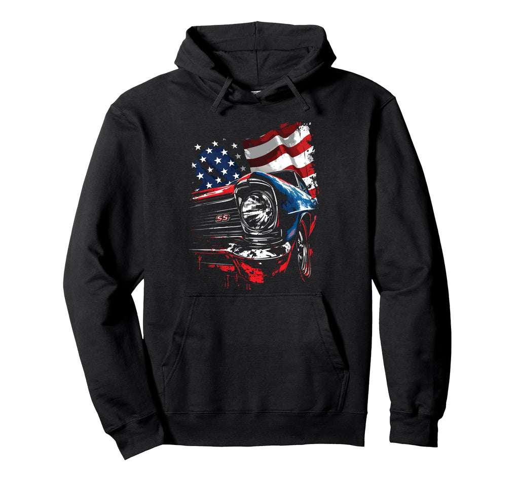 1966 1967 Nova Ss Old School Front Headlight Hoodie - Graphic Print Unisex - T-Shirt, Sweatshirt, Hoodie