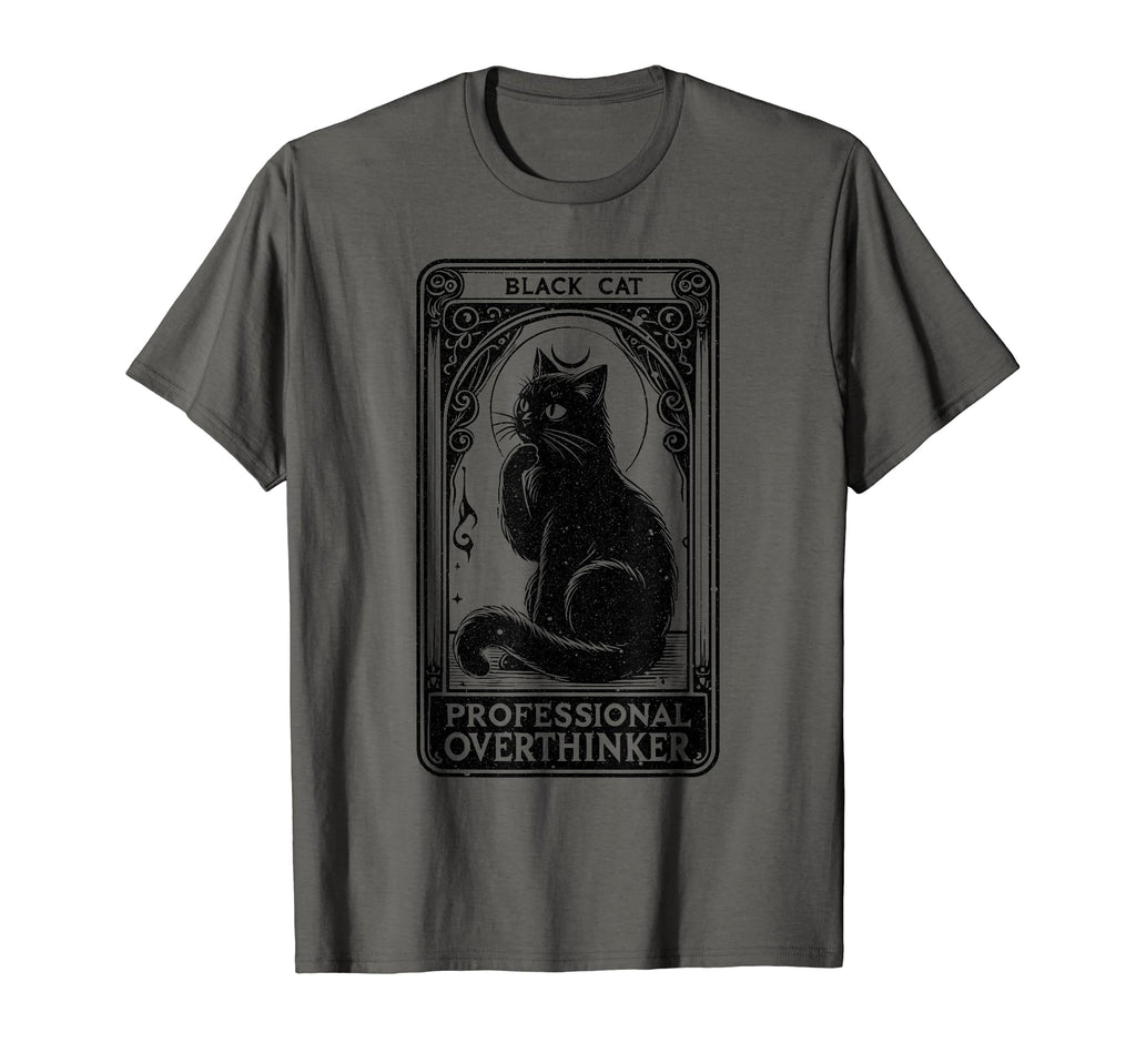 Professional Overthinker Cat Tarot T-Shirt - Unique Graphic for Adults - T-Shirt, Sweatshirt, Hoodie