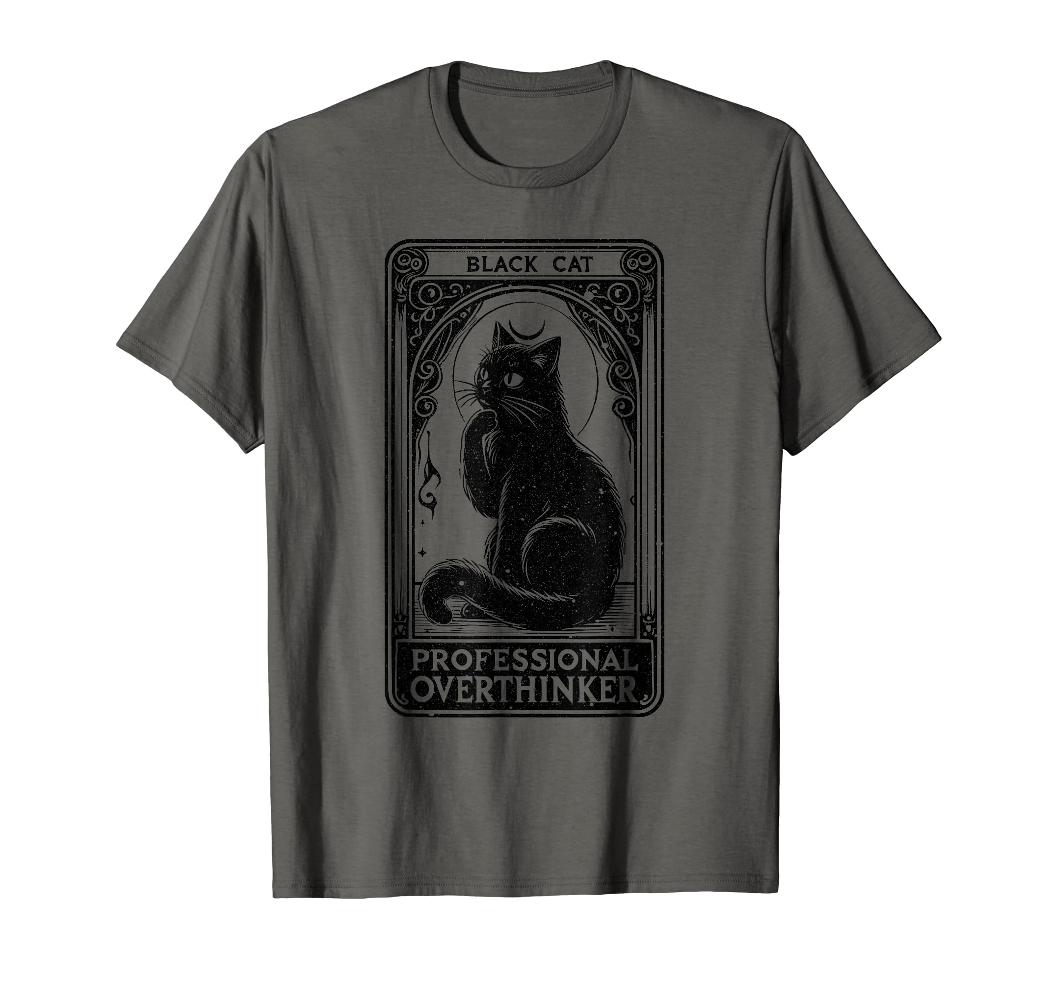 Professional Overthinker Cat Tarot T-Shirt - Unique Graphic for Adults - T-Shirt, Sweatshirt, Hoodie