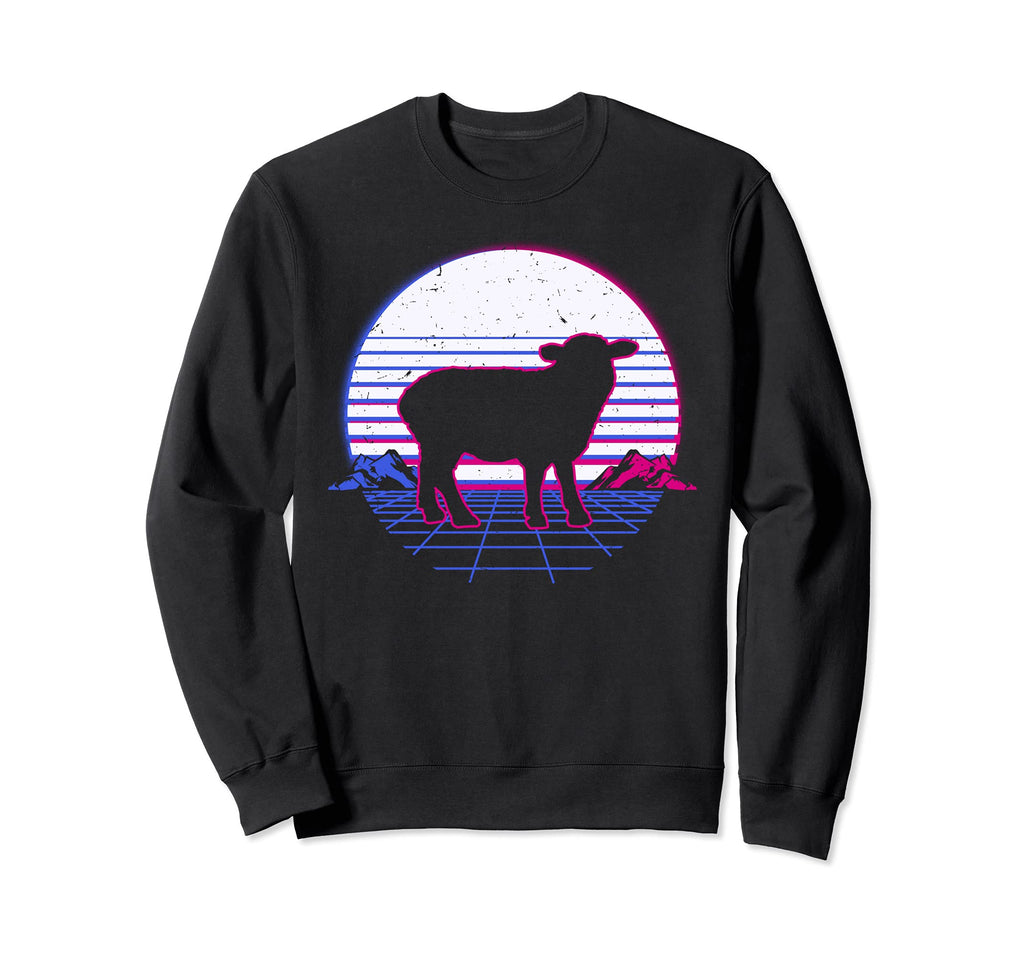 Sheep Lamb Ranch Farm Animal Sunset Sweatshirt - Unique Graphic Men Women - T-Shirt, Sweatshirt, Hoodie
