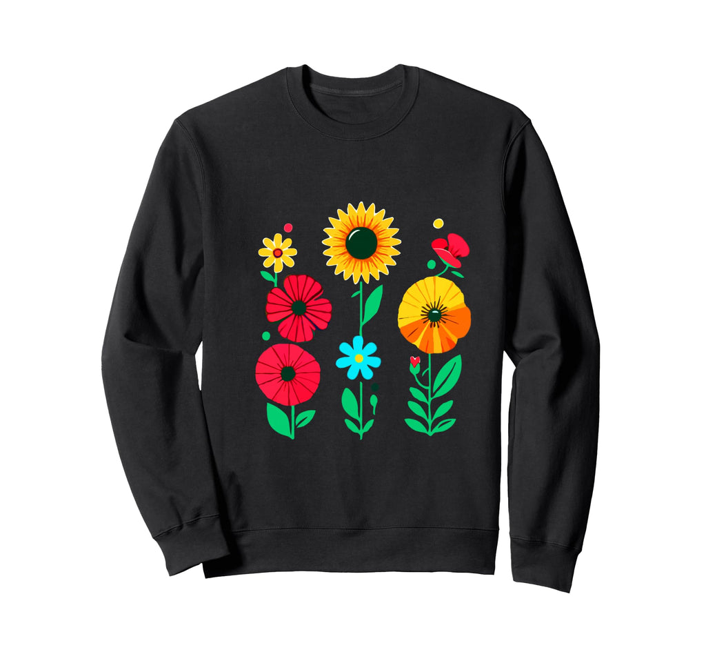 Flowers Pattern Foral Sweatshirt - Aesthetic Graphic Men Women - T-Shirt, Sweatshirt, Hoodie