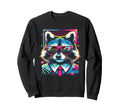 Raccoon Sunglasses 80S Aesthetic Sweatshirt - Trendy Graphic Men Women - T-Shirt, Sweatshirt, Hoodie