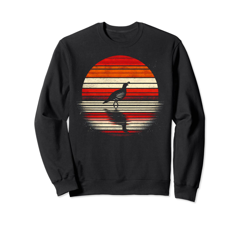 Quail Bird Sunset Safari 70S Sweatshirt - Graphic Print for Adults - T-Shirt, Sweatshirt, Hoodie