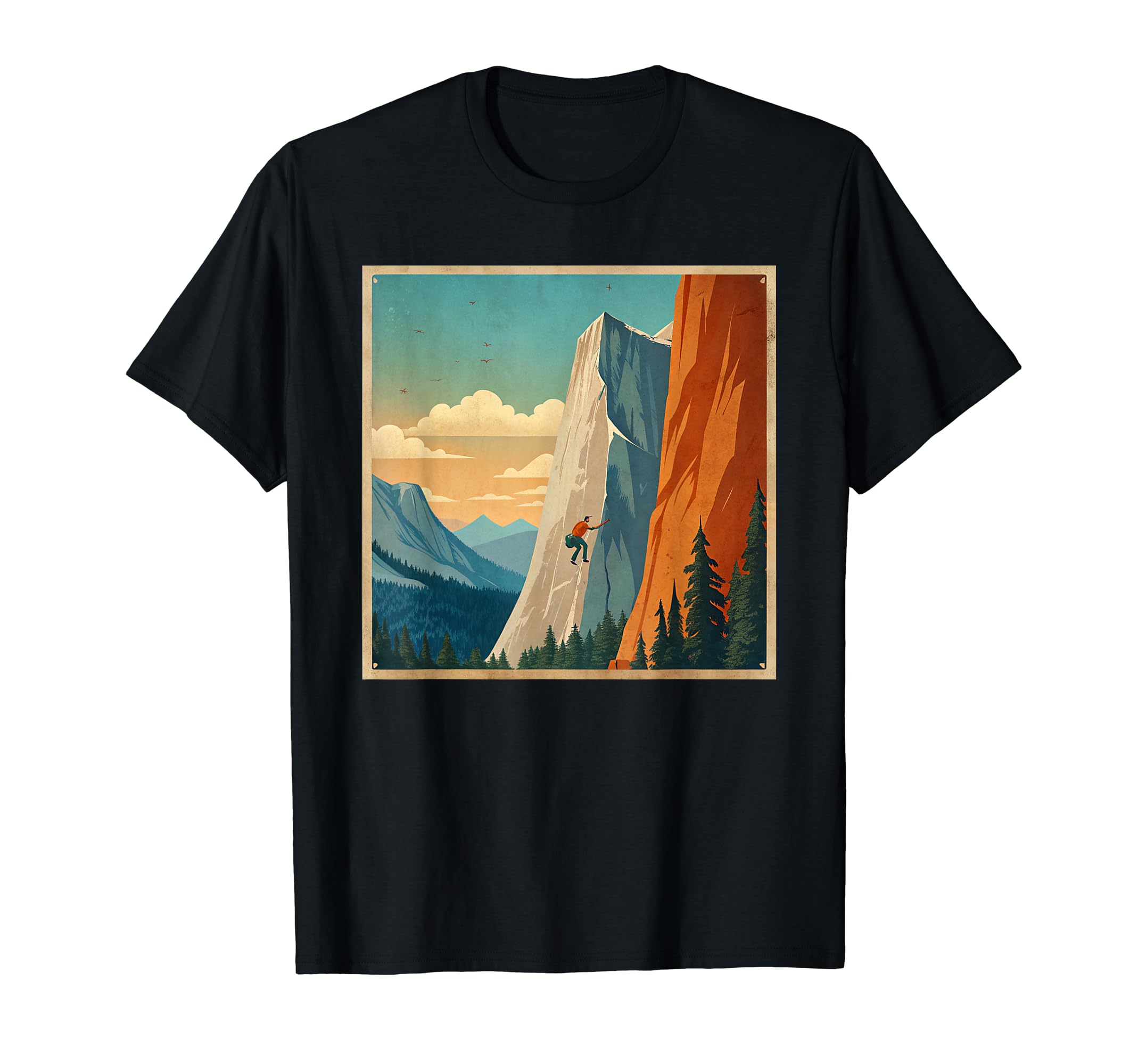 Climbing Postcard T-Shirt - Novelty Apparel for Adults - T-Shirt, Sweatshirt, Hoodie