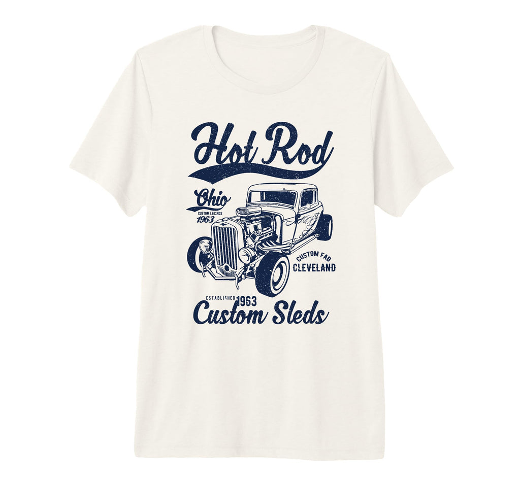 Hotrod Cleveland Ohio Automotive T-Shirt - Custom Art Print Unisex - T-Shirt, Sweatshirt, Hoodie