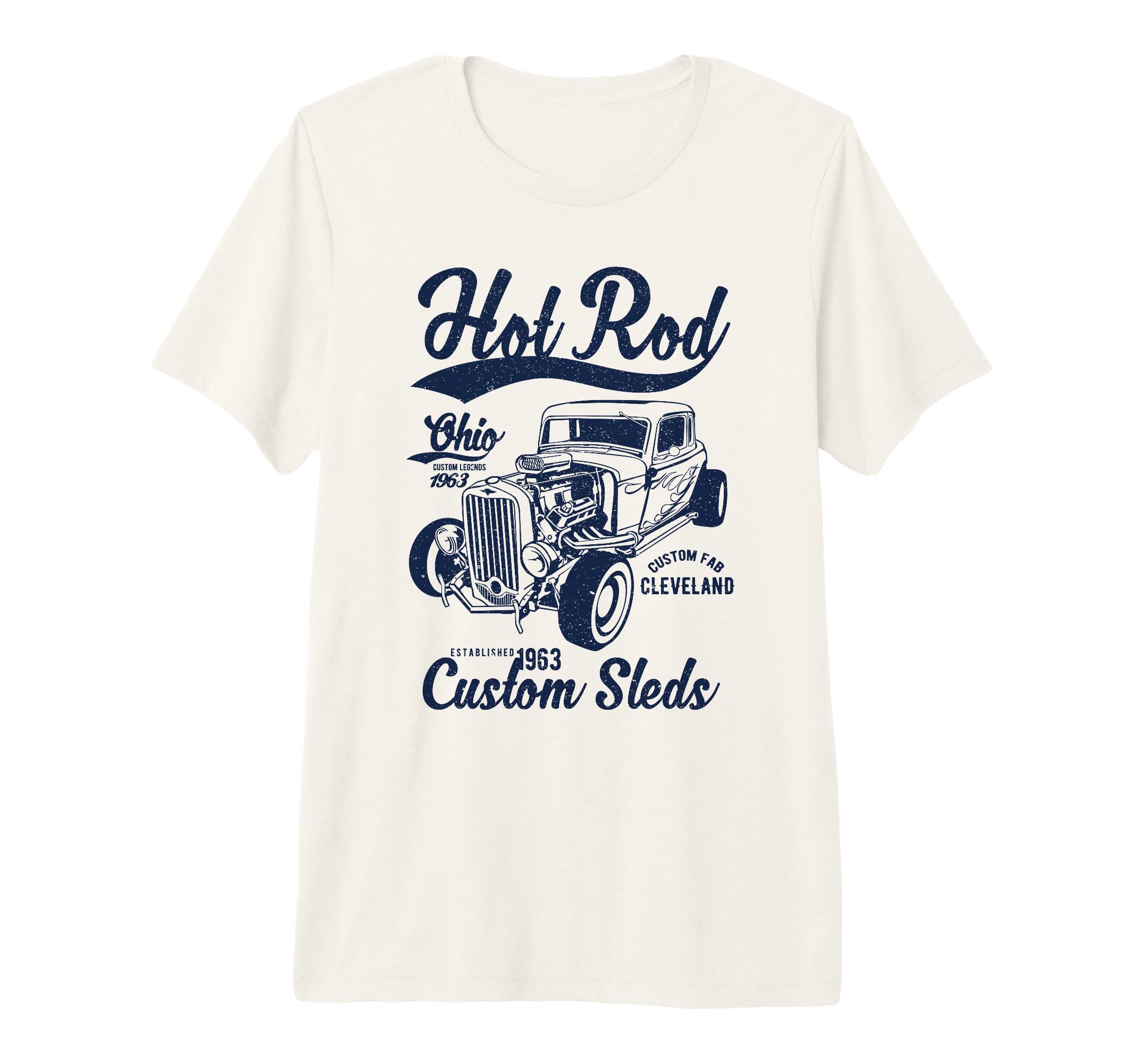 Hotrod Cleveland Ohio Automotive T-Shirt - Custom Art Print Unisex - T-Shirt, Sweatshirt, Hoodie