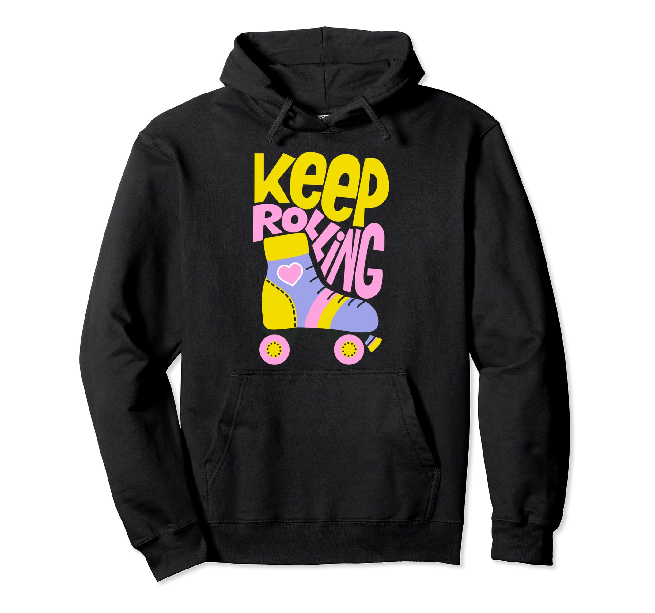 Keep Roller Skating Rolling Funny Keep Hoodie - Aesthetic Graphic Unisex - T-Shirt, Sweatshirt, Hoodie