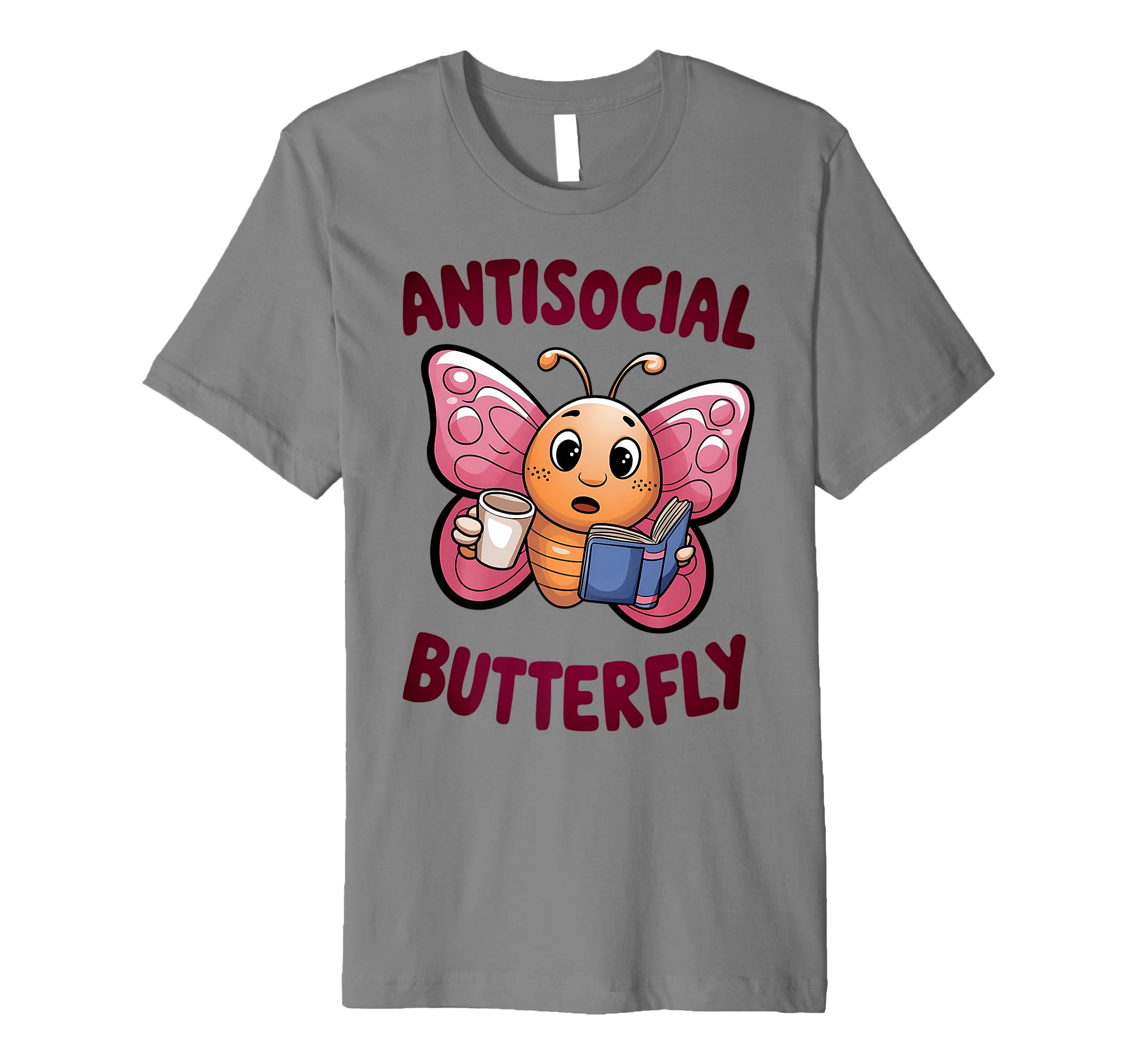 Groovy Anti Social Butterfly Ironic T-Shirt - Unique Graphic Men Women - T-Shirt, Sweatshirt, Hoodie