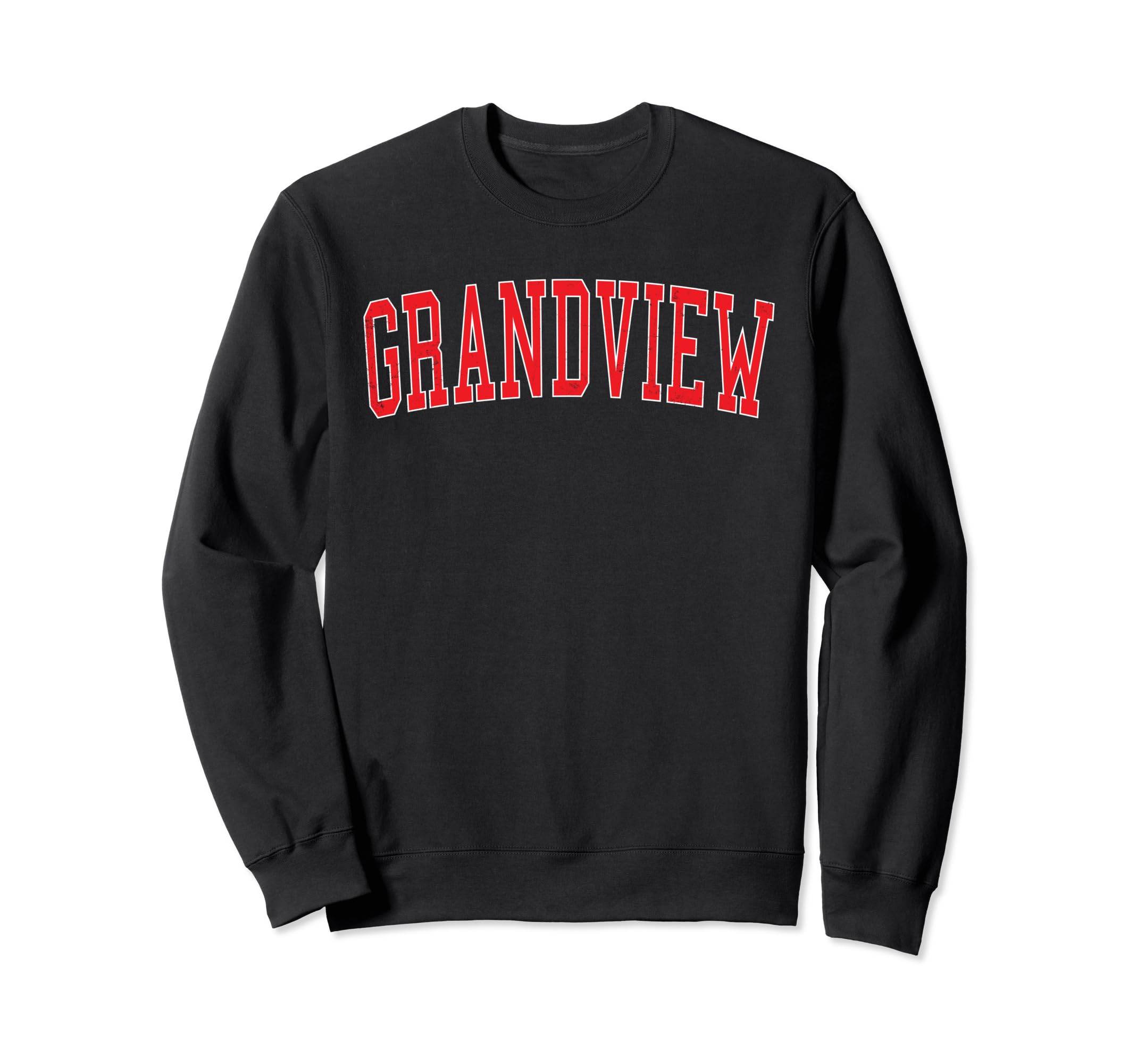 Grandview Wa Distressed Red Varsity Sweatshirt - Novelty Apparel Men Women - T-Shirt, Sweatshirt, Hoodie