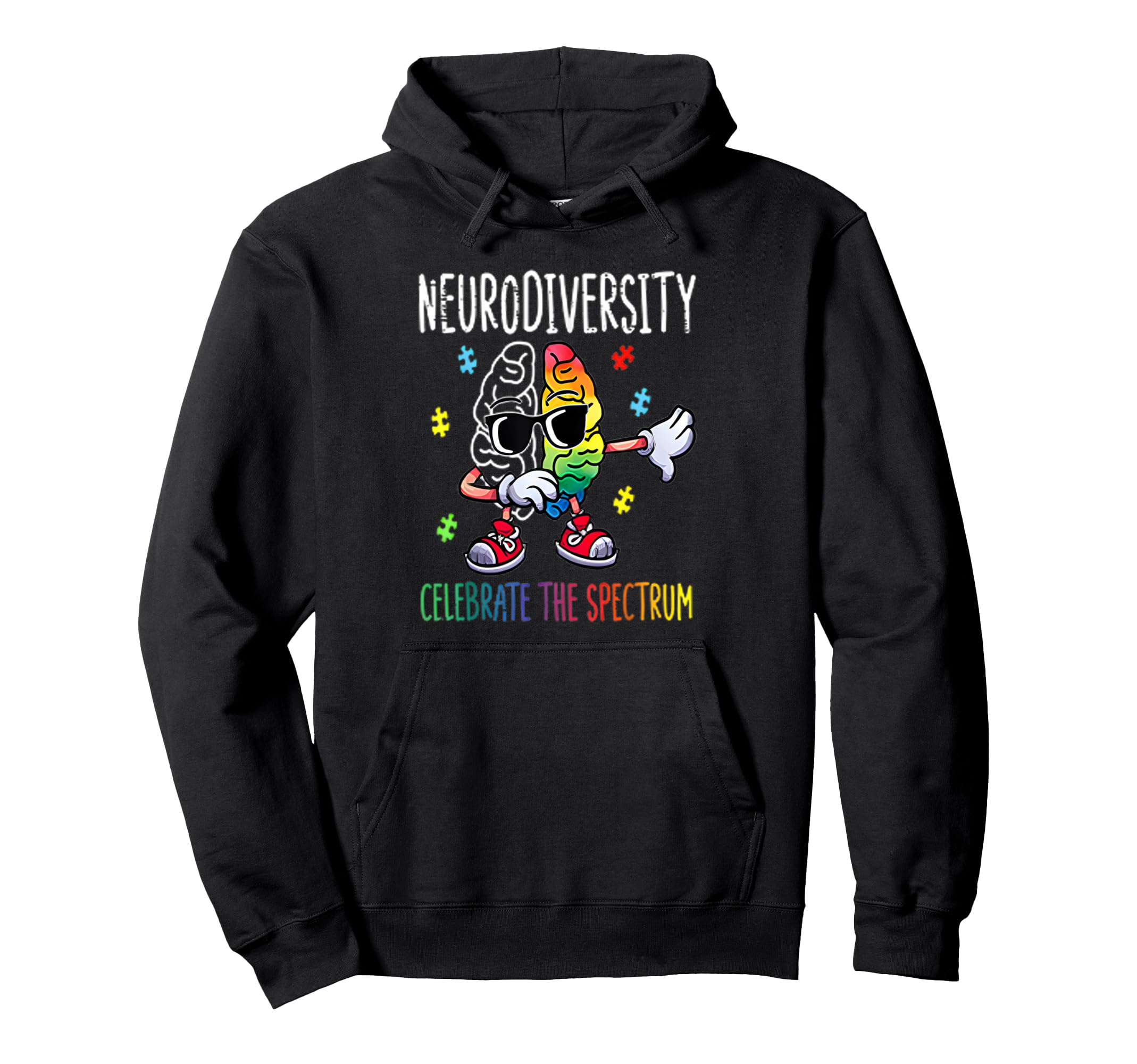 Neurodiversity Brain Autism Hoodie - Fun Novelty Design for Adults - T-Shirt, Sweatshirt, Hoodie