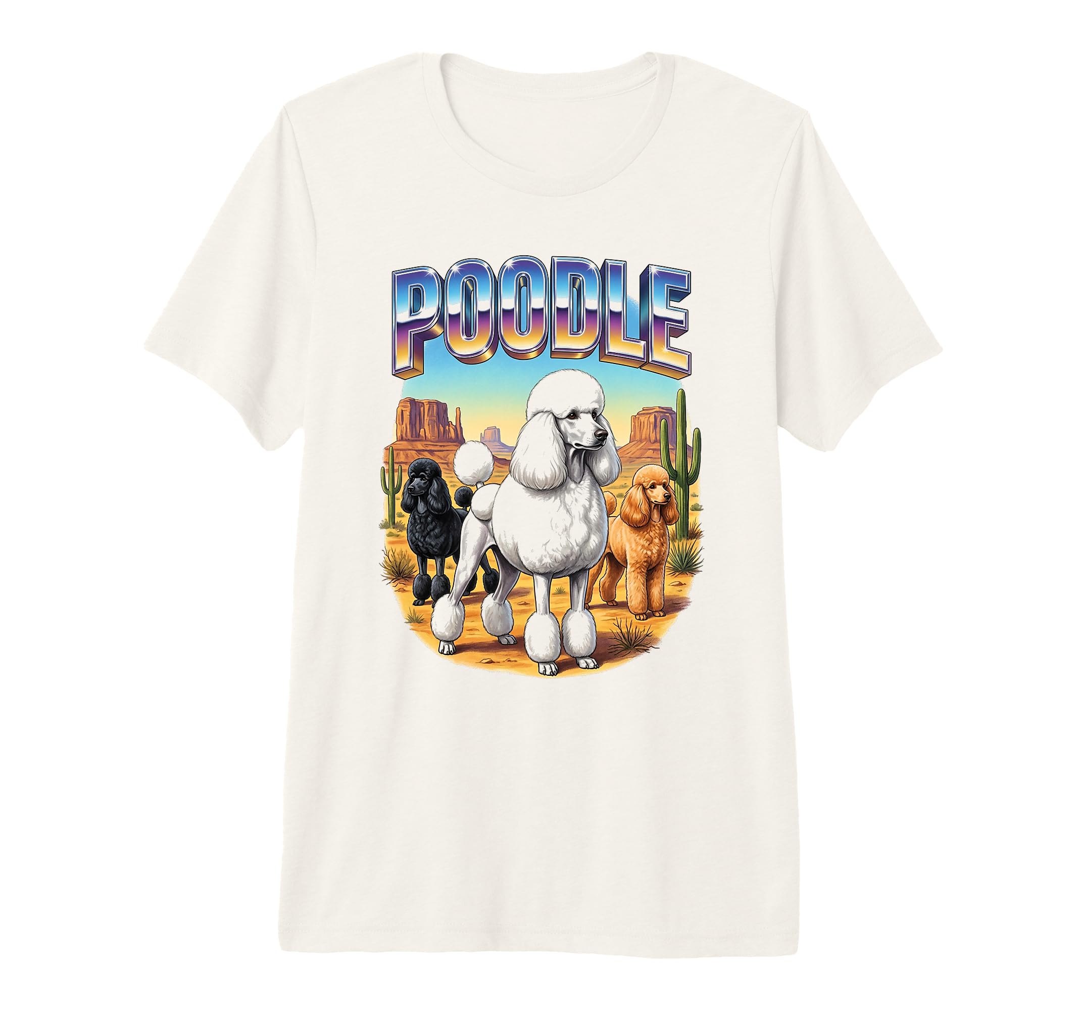 Poodle 90S Dog Lover 80S Poodle T-Shirt - Fun Novelty Design for Adults - T-Shirt, Sweatshirt, Hoodie