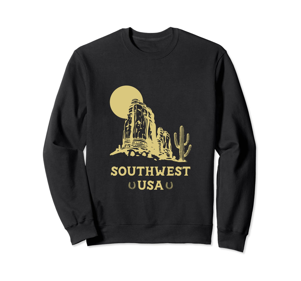 Southwest Desert Cactus Cowboy Cowgirl Sweatshirt - Trendy Graphic Unisex - T-Shirt, Sweatshirt, Hoodie