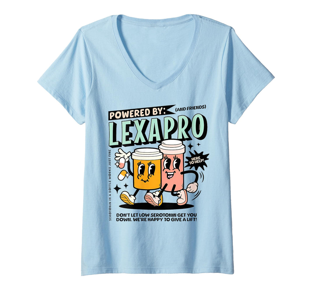 Womens Powered Lexapro Mental T-Shirt - Casual Everyday Wear Men Women - T-Shirt, Sweatshirt, Hoodie