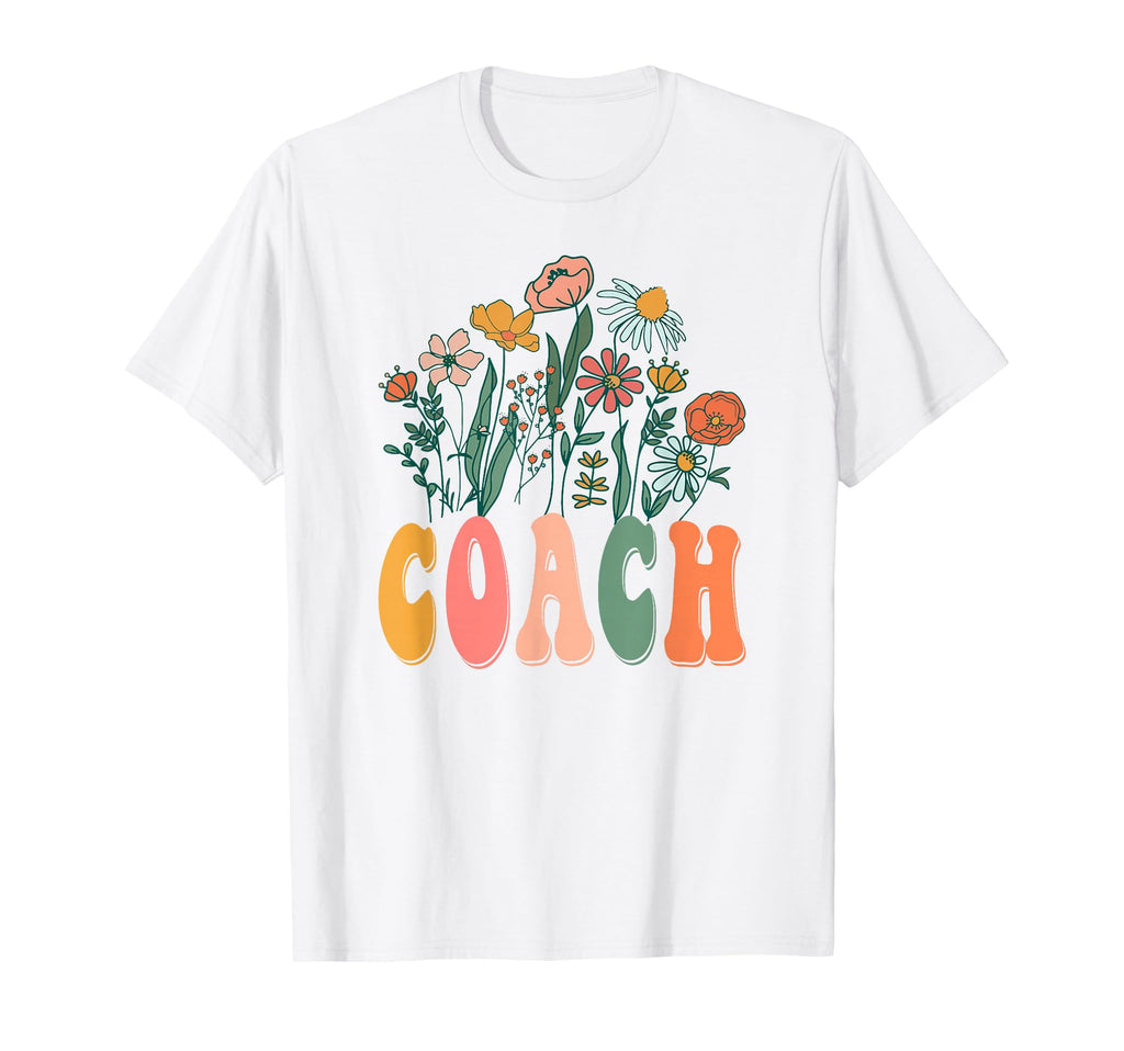 Groovy Floral Coach Wildflower Tees T-Shirt - Trendy Graphic Unisex - T-Shirt, Sweatshirt, Hoodie