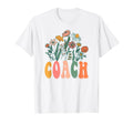 Groovy Floral Coach Wildflower Tees T-Shirt - Trendy Graphic Unisex - T-Shirt, Sweatshirt, Hoodie