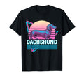 Dachshund Synthwave Aesthetic Dog Lover T-Shirt - Trendy Graphic for Adults - T-Shirt, Sweatshirt, Hoodie