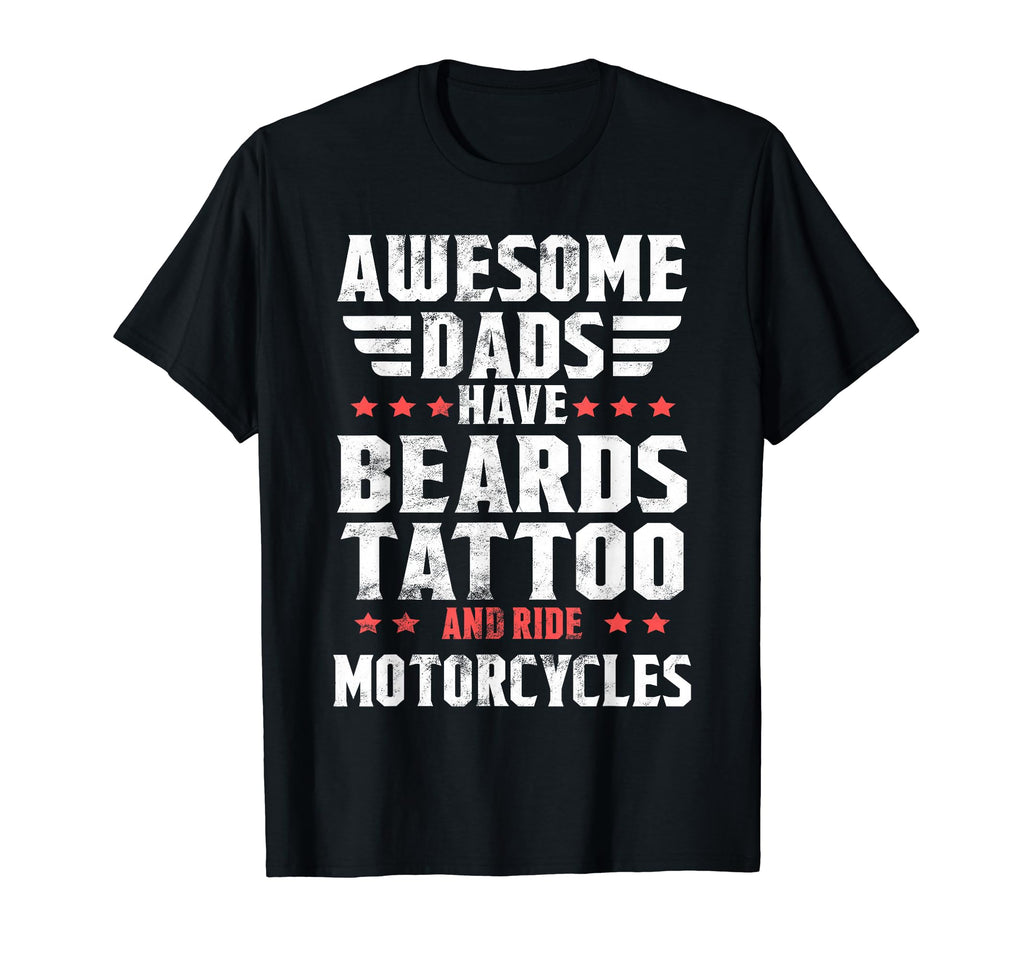 Awesome Dad Beard Tattoos And T-Shirt - Novelty Apparel for Adults - T-Shirt, Sweatshirt, Hoodie