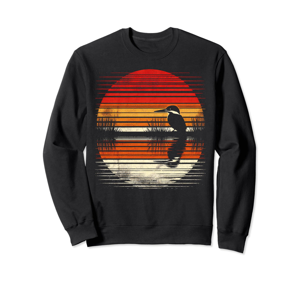 Kingfisher Bird Sunset Safari 70S Sweatshirt - Novelty Apparel Men Women - T-Shirt, Sweatshirt, Hoodie