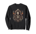 Skeleton Biker Crest Wings Skull Sweatshirt - Trendy Graphic Unisex - T-Shirt, Sweatshirt, Hoodie