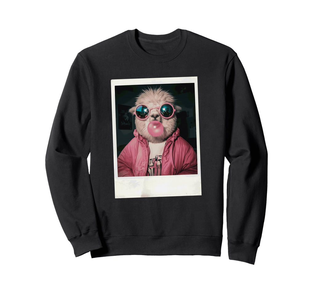 Alpaca Llama Hipster Vibes 90S Film Sweatshirt - Unique Graphic Men Women - T-Shirt, Sweatshirt, Hoodie