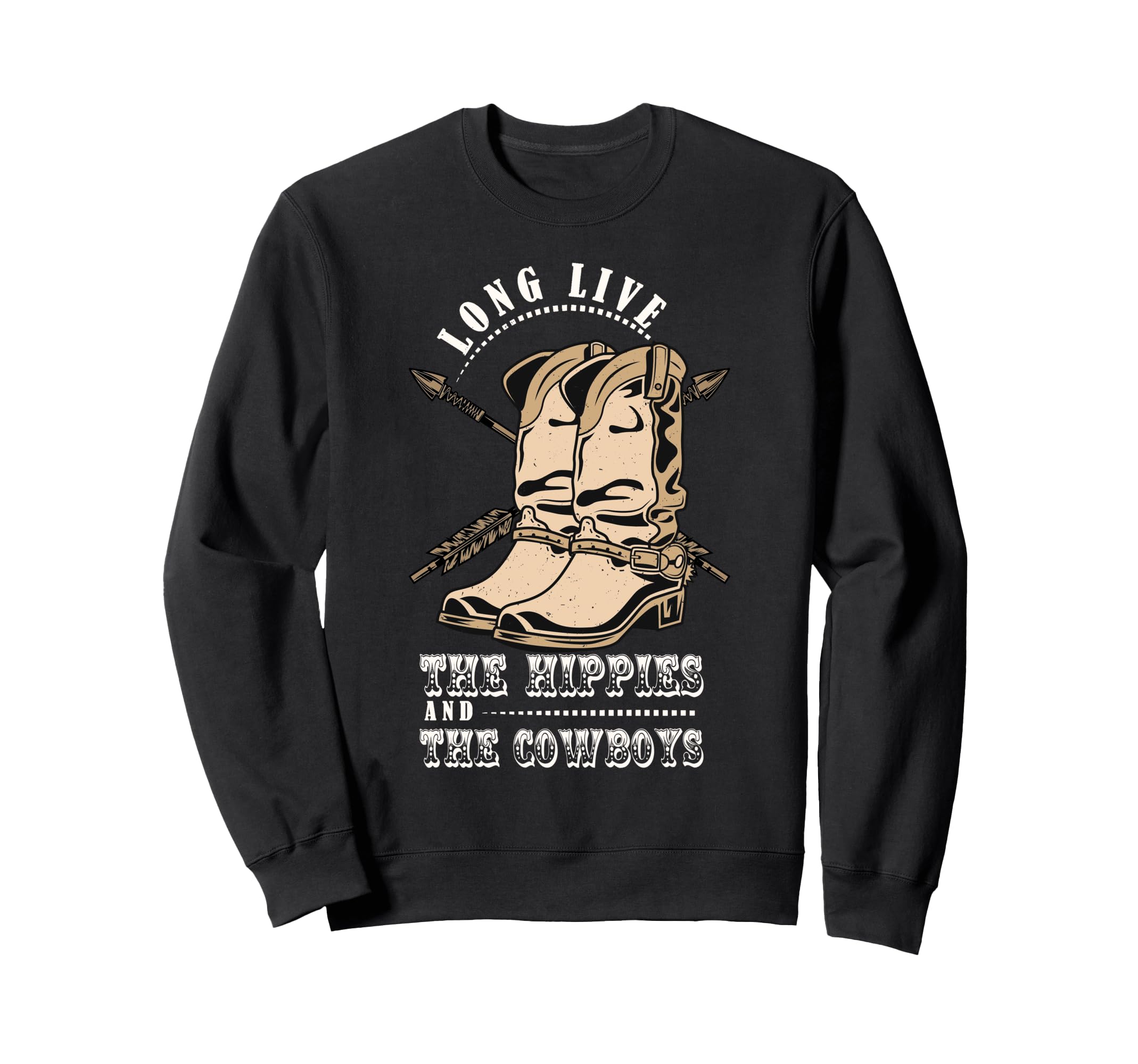 Long Live Hippies Cowboy Country Sweatshirt - Novelty Apparel Men Women - T-Shirt, Sweatshirt, Hoodie