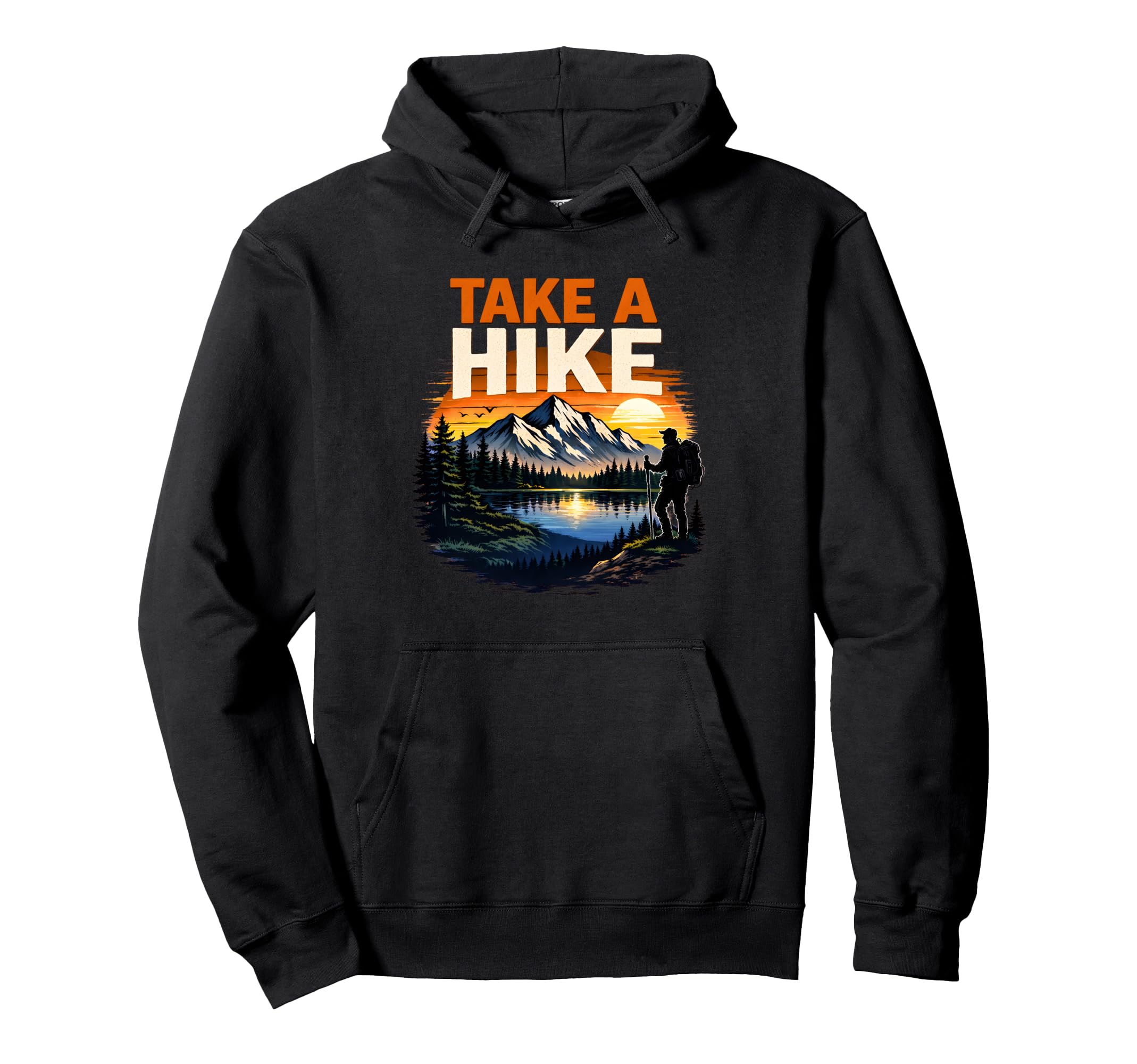 Take Hike Mountain Camping Adventure Hoodie - Trendy Graphic for Adults - T-Shirt, Sweatshirt, Hoodie