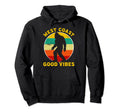 West Coast Good Vibes Bigfoot Sunset Hoodie - Novelty Apparel for Adults - T-Shirt, Sweatshirt, Hoodie