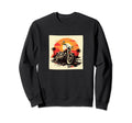 Motorcycle Distressed Sunset Sweatshirt - Aesthetic Graphic for Adults - T-Shirt, Sweatshirt, Hoodie