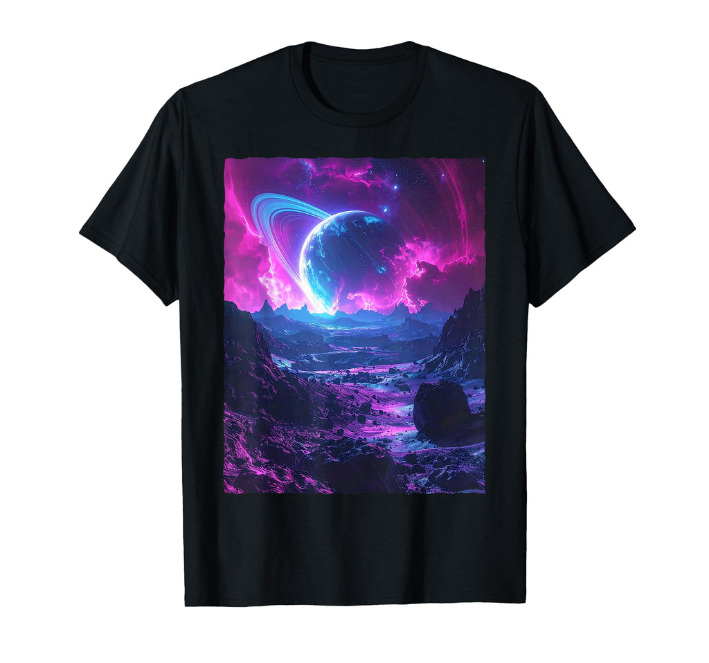 Vaporwave Synthwave Aesthetic Alien T-Shirt - Custom Art Print for Adults - T-Shirt, Sweatshirt, Hoodie