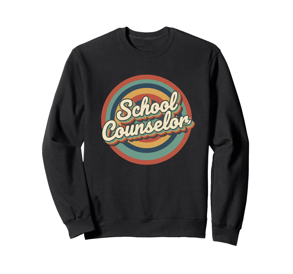 School Counselor Rainbow Teacher Sweatshirt - Fun Novelty Design Men Women - T-Shirt, Sweatshirt, Hoodie
