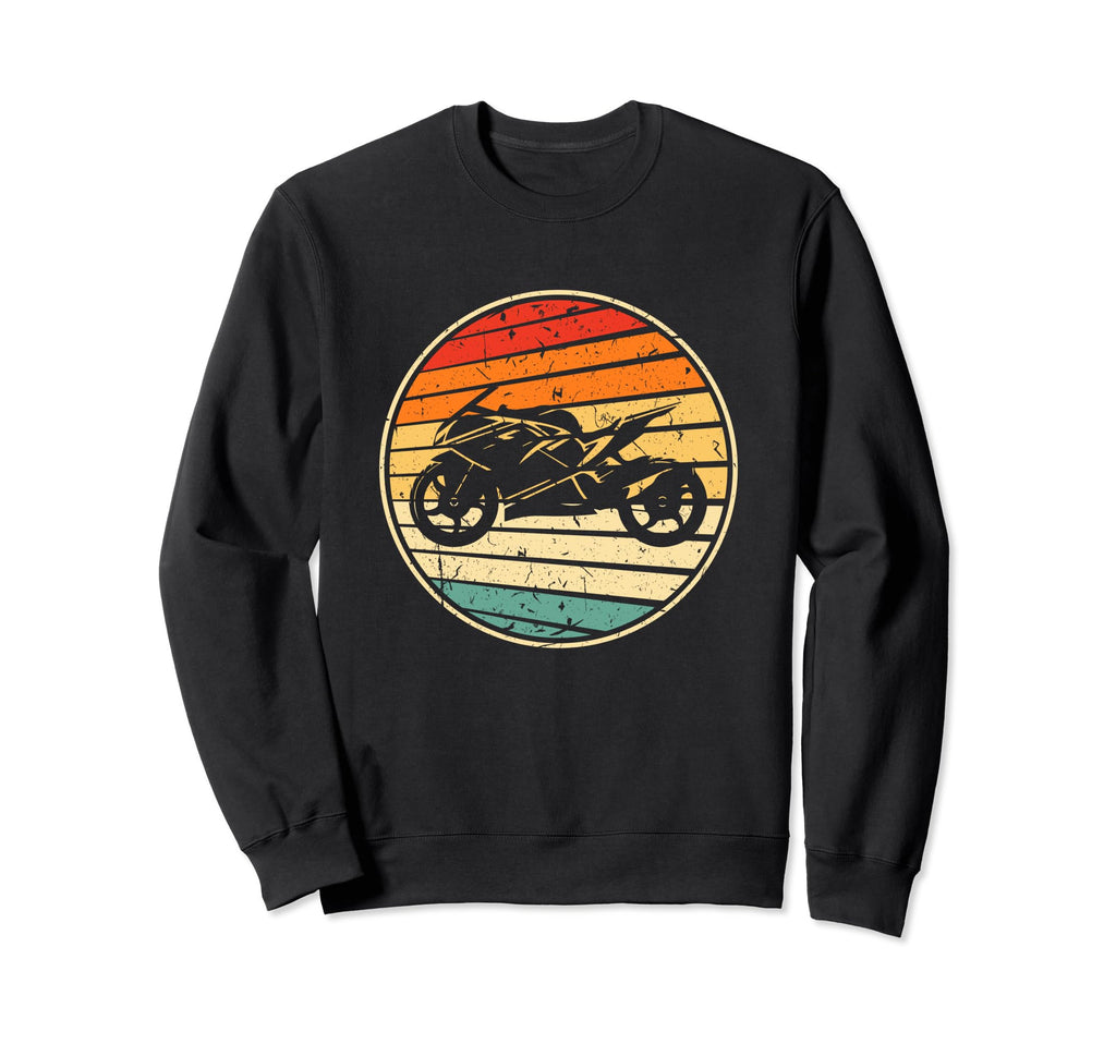 Motorcycle Sunset 70S 80S Racing Biker Sweatshirt - Unique Graphic Unisex - T-Shirt, Sweatshirt, Hoodie