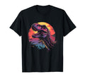T Rex Dinosaur Vaporwave Synthwave 70S T-Shirt - Custom Art Print Unisex - T-Shirt, Sweatshirt, Hoodie