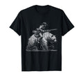 Funny Cowboy Riding Bear Wild West T-Shirt - Unique Graphic Unisex - T-Shirt, Sweatshirt, Hoodie