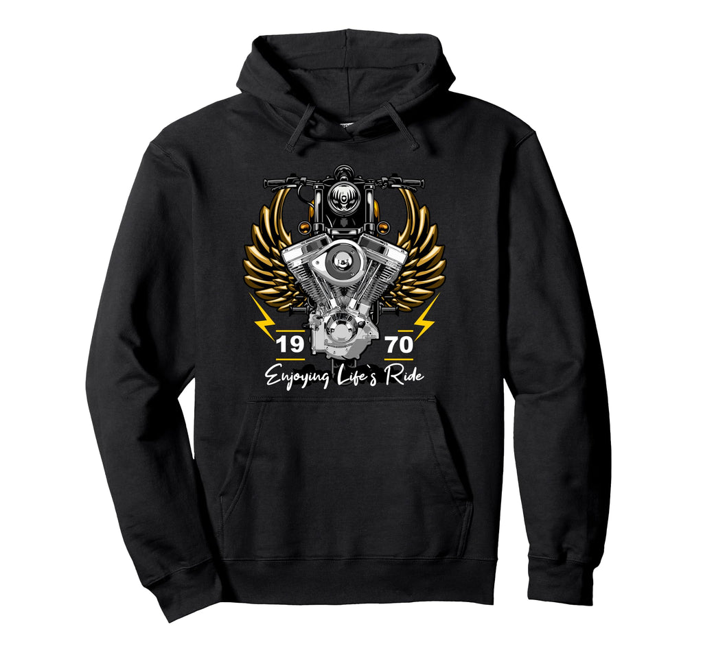 Enjoying Lifes Ride 1970 Hoodie - Novelty Apparel for Adults - T-Shirt, Sweatshirt, Hoodie