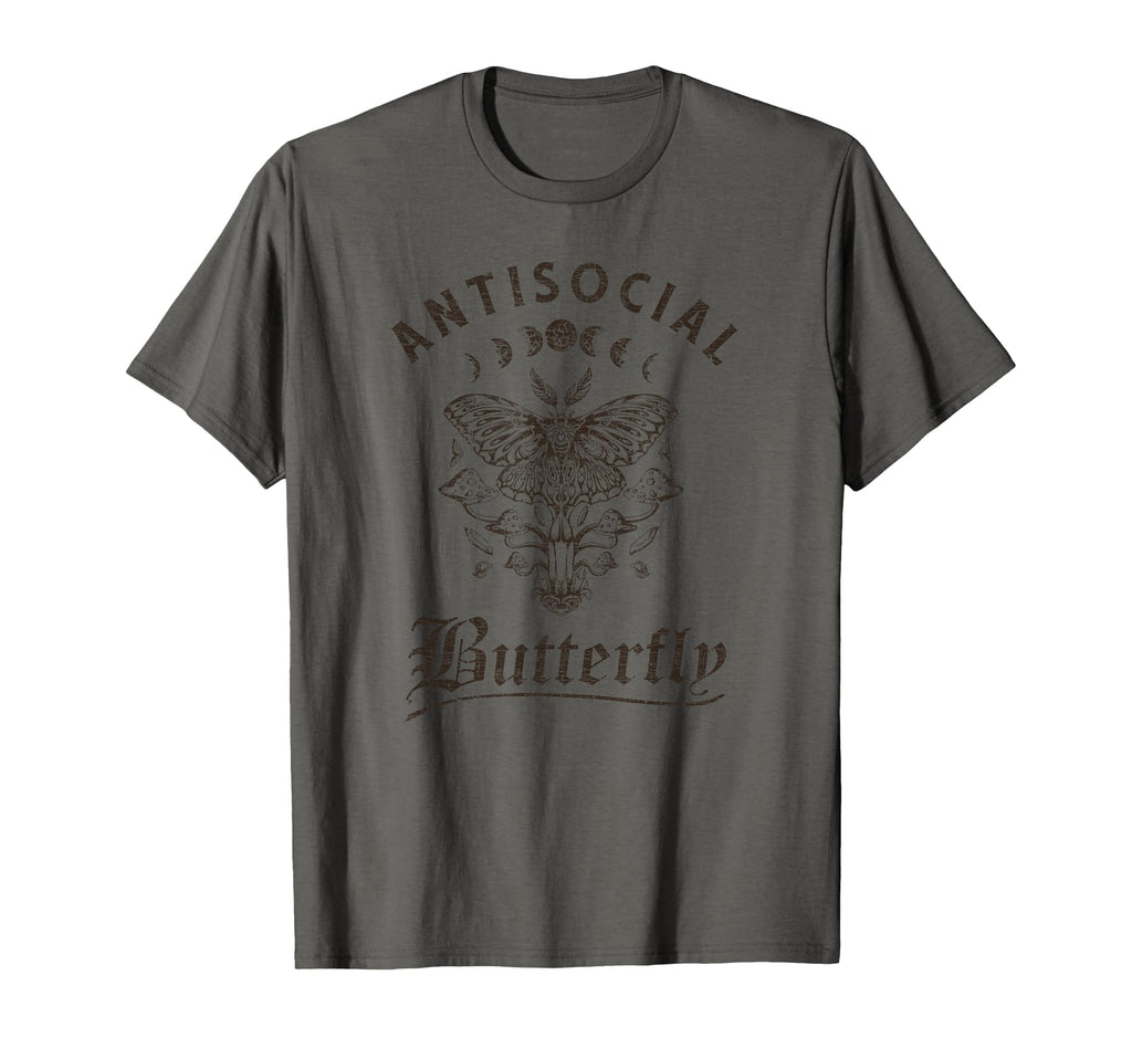 Antisocial Butterfly Grunge Fairycore T-Shirt - Unique Graphic for Adults - T-Shirt, Sweatshirt, Hoodie