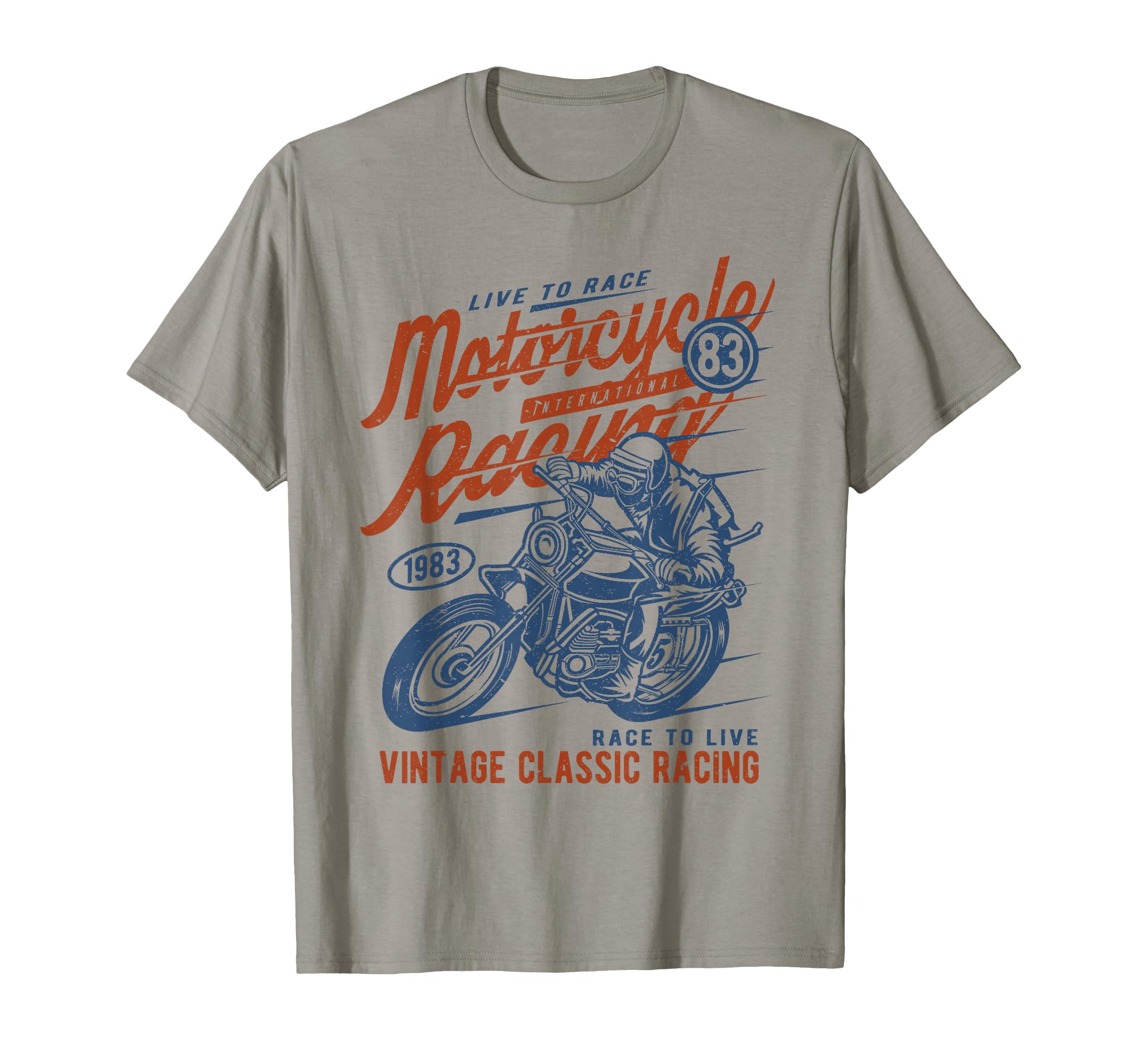 Motorcycle Racing Distressed T-Shirt - Novelty Apparel Men Women - T-Shirt, Sweatshirt, Hoodie