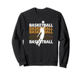 Womens Basketball Silhouette Typography Sweatshirt - Unique Graphic Unisex - T-Shirt, Sweatshirt, Hoodie