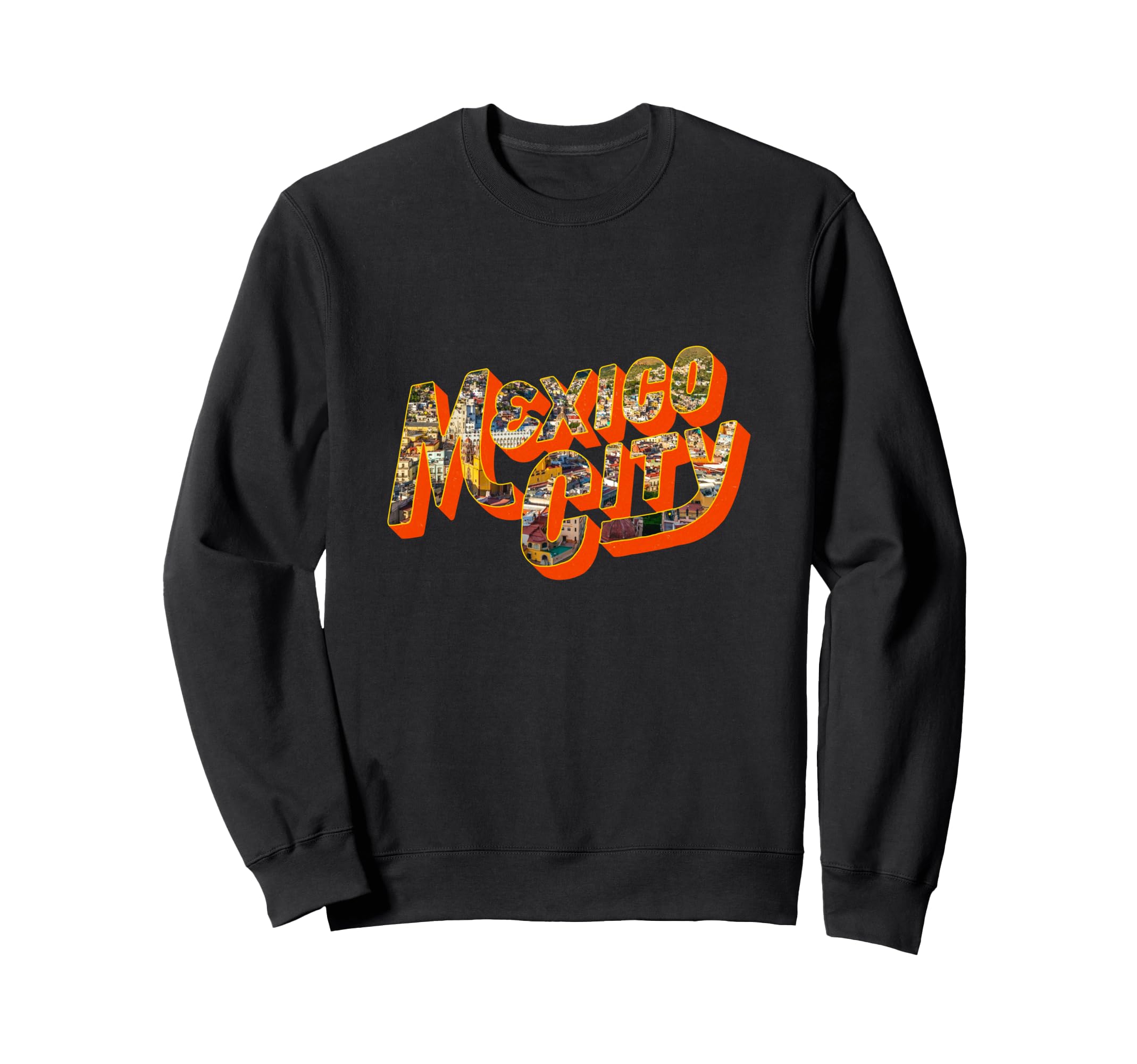 Mexico Cityscape Inside Typography Sweatshirt - Graphic Print for Adults - T-Shirt, Sweatshirt, Hoodie
