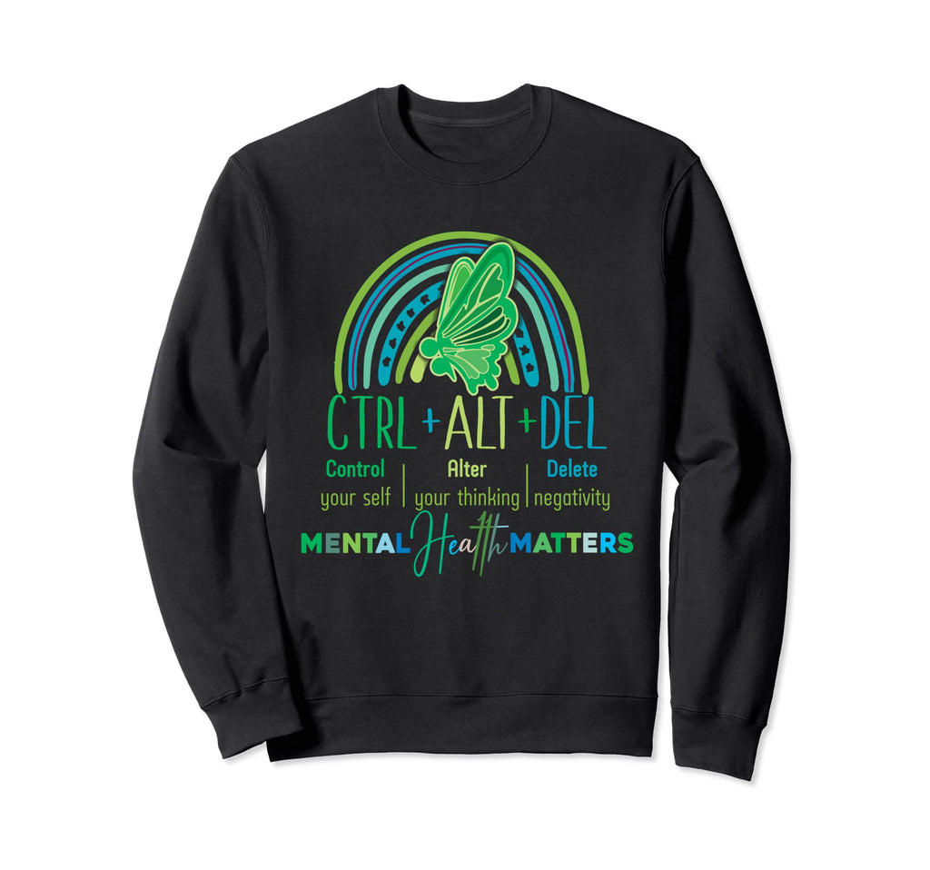 Ctrl Alt Delete Green Butterfly Sweatshirt - Graphic Print for Adults - T-Shirt, Sweatshirt, Hoodie