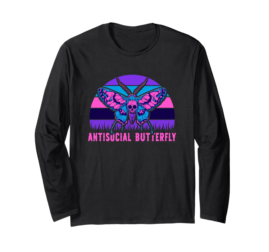 Antisocial Butterfly T-Shirt - Aesthetic Graphic Unisex - T-Shirt, Sweatshirt, Hoodie