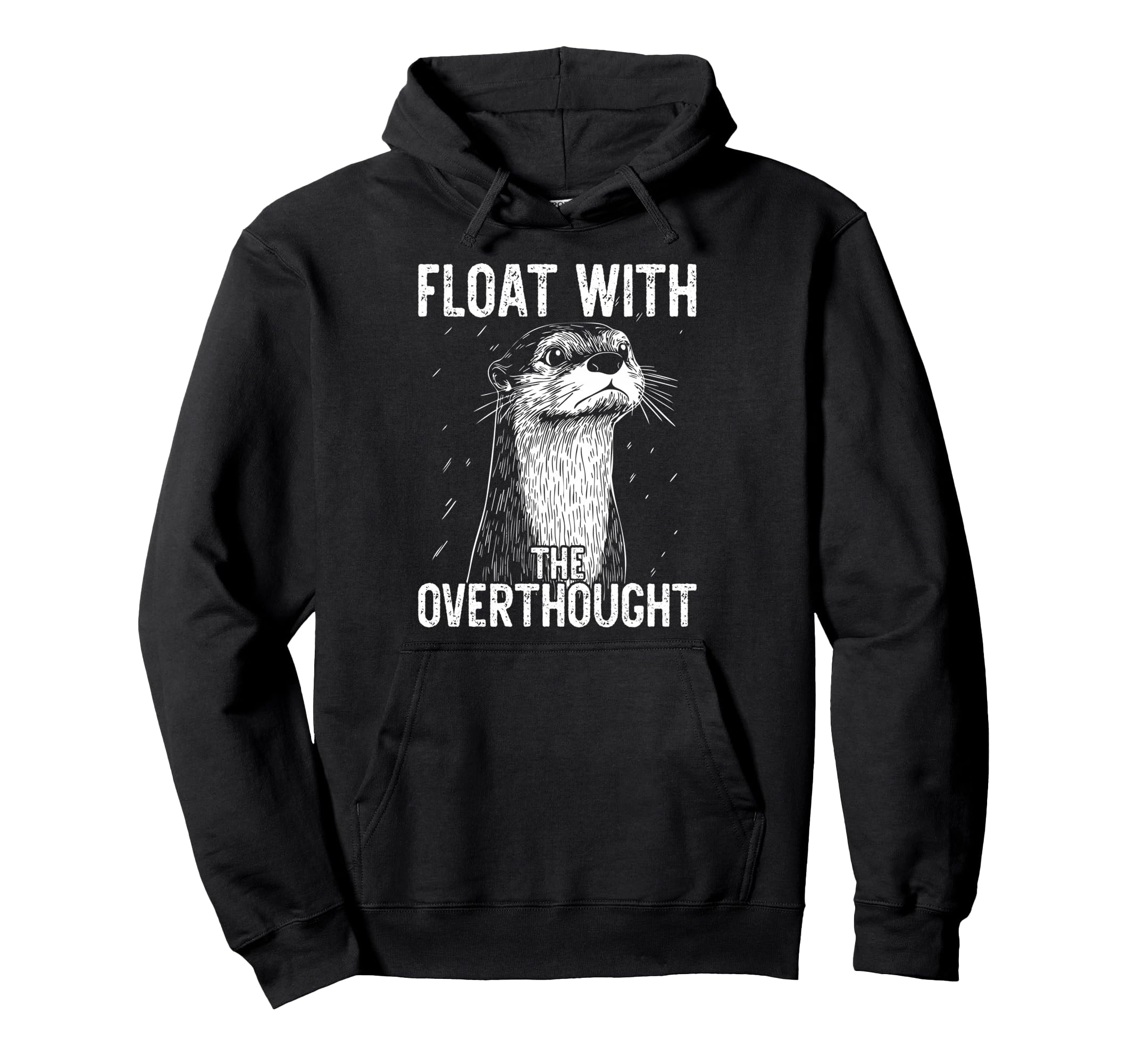 Thoughtful Otter Overthinkers Rest Hoodie - Novelty Apparel Men Women - T-Shirt, Sweatshirt, Hoodie