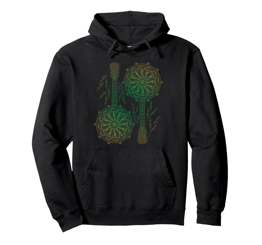 Banjo Circle Mandala Art Mindfulness Hoodie - Novelty Apparel for Adults - T-Shirt, Sweatshirt, Hoodie
