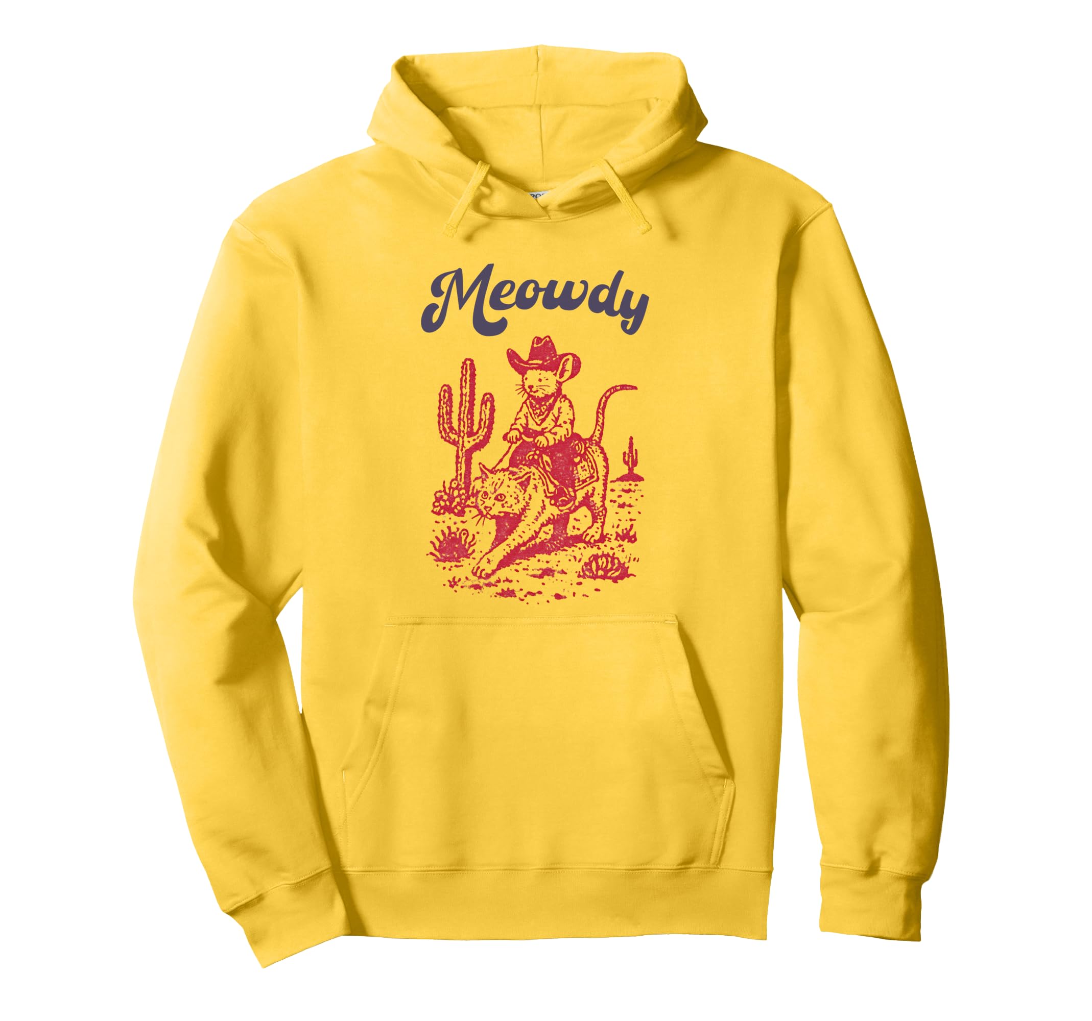Cowboy Mouse Riding Cat Western Hoodie - Aesthetic Graphic for Adults - T-Shirt, Sweatshirt, Hoodie