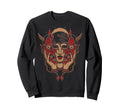 Demon Mask Illusion American Sweatshirt - Novelty Apparel Unisex - T-Shirt, Sweatshirt, Hoodie